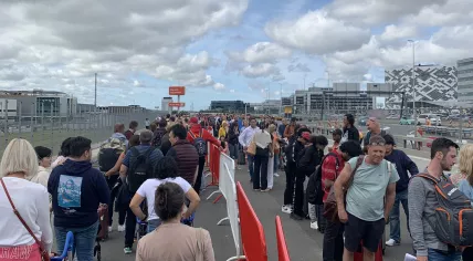 Long lines at Schiphol Airport have been a familiar site for over two months. 9 July 2022