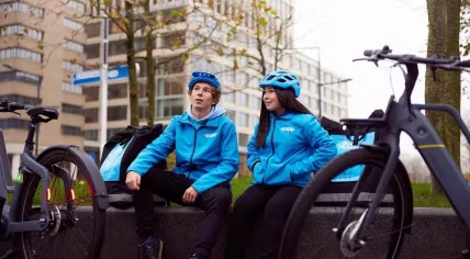 Zapp delivery workers in Amsterdam