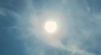 The sun shining above Amsterdam on 16 July 2022