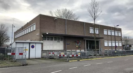 The heavily-secured courthouse in Amsterdam Nieuw-West known as De Bunker. 20 January 2020