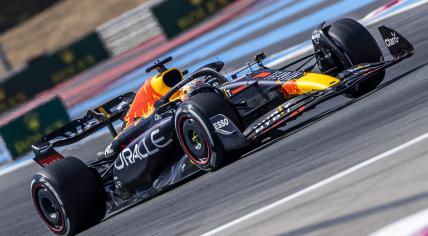 Max Verstappen driving for Red Bull during the 2022 French Grand Prix. 24 July 2022