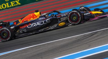 Max Verstappen in his Red Bull during the F1 Grand Prix of France on Circuit Paul Ricard on 24 juli 2022 in Le Castellet, France.