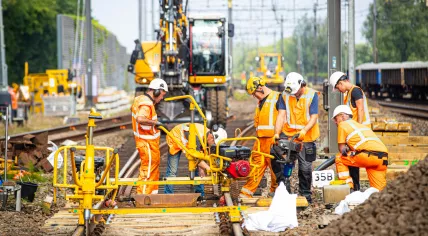 ProRail working on the train track
