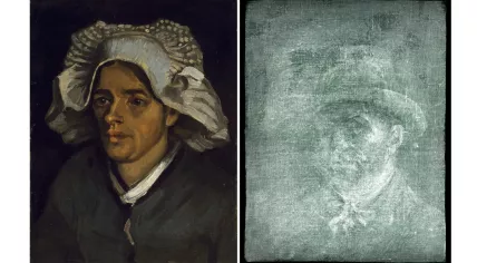 Vincent van Gogh self-portrait discovered on the back of his painting Head of a Peasant Woman with a White Cap, July 2022