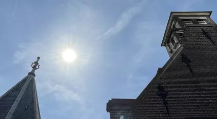 The sun beats down on Amsterdam Oost. 18 July 2022