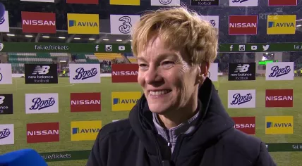 Vera Pauw, Republic of Ireland women's manager, speaking to RTÉ following a March 2020 match against Greece.