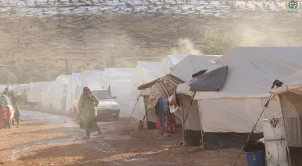 A refugee camp in Aleppo, Syria. December 2013