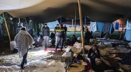 Asylum seekers at the overcrowded application center in Ter Apel are being transferred to reception locations throughout the Netherlands.