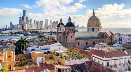 Streets of Cartagena in Colombia