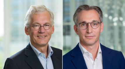 Frans van Houten (left) to be succeeded by Roy Jakobs (right) as CEO of Philips, announced 16 August 2022