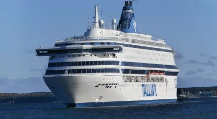 Silja Europa approaching the quay in Port of Tallinn Oct. 16, 2013.