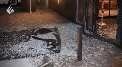 Damage caused by an explosion at The Harbour Club on Cruquiusweg in Amsterdam, 10 August 2022