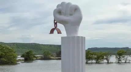 One of the Tula monuments, commemorating the uprise against slavery led by Tula. 
