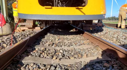 Intercity train returned to track after derailment on Sept. 25, 2022.