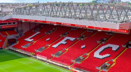 Anfield stadium, the home ground of Liverpool FC. 17 May 2018