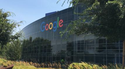 The corporate headquarters for Google in Mountain View, California, known as the Googleplex. July 2016