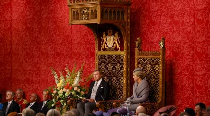 King Willem-Alexander giving the Budget Day speech in the Koninklijke Schouwburg in The Hague, 20 September 2022