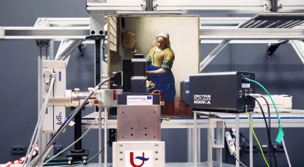 Rijksmuseum researchers used a Macro XRPD scanner to study The Milkmaid by Johannes Vermeer