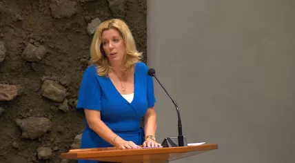 Liane de Haan during a debate on the spring budget memorandum. 15 June 2022