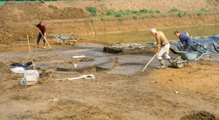 The site near Waalsprong in Nijmegen where a 3,600-year-old sauna was found