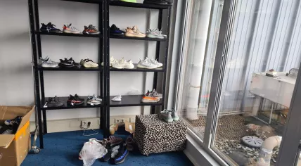 Police bust a massive fake designer clothing operation on Rivium Promenade in Capelle aan den IJssel, 27 September 2022