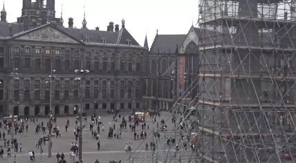 The National Monument at Dam Square in Amsterdam. 31 October 2022