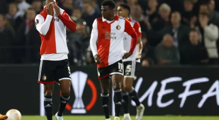Danilo Pereira da Silva of Feyenoord disappointed during the UEFA Europa League groep F match between Feyenoord and FC Midtjylland in Feyenoord Stadium de Kuip on 13 october 2022 in Rotterdam