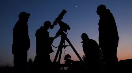 Stargazers during "Night of the Night."
