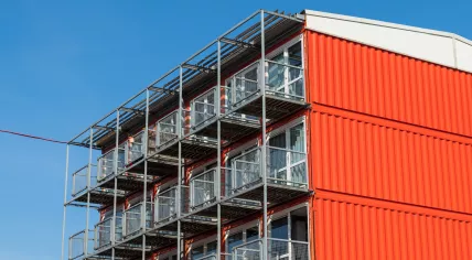 Container homes for students in the city of Groningen