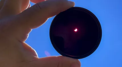 Solar eclipse 10 June 2021, viewed from Kalenberg in Overijssel