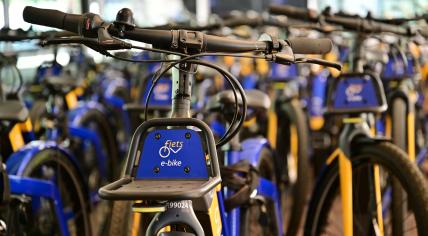 E-bikes parked at Driebergen-Zeist station.