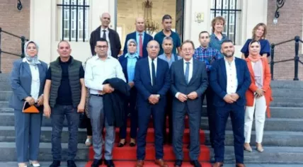 The Moroccan delegation with Zeist Mayor Koos Janssen.