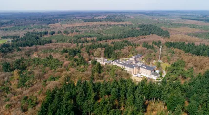 The asylum seeker center in Leersum near the Kaapse Bossen nature reserve. 8 April 2018