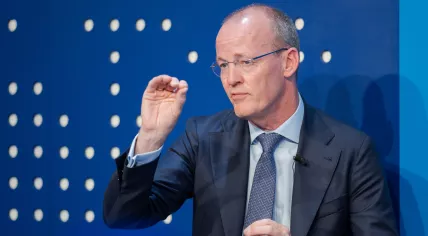 The head of the DNB, Klaas Knot, speaking in Davos, Switzerland on 25 May 2022