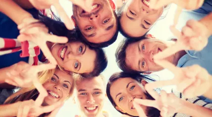 Happy young people