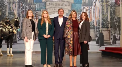 The Dutch Royal Family during a public appearance at De Nieuwe Kerk in Amsterdam. 4 November 2022
