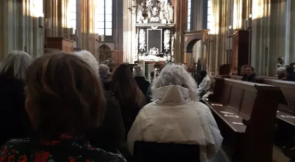 Domkerk in Utrecht where memorial service for migrant workers killed in Qatar takes place