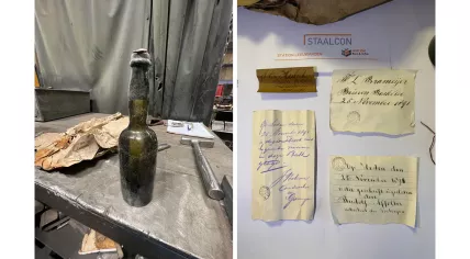 Message in a bottle from 1891 found during renovations at Leeuwarden station