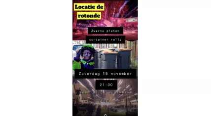 A flyer that went viral on some social media platforms advertising the pro-Zwarte Piet rally which turned violent on 19 November 2022