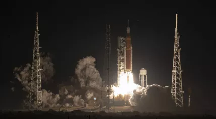 The Artemis I launch from Kennedy Space Center in Florida, 16 November 2022
