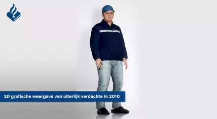 3D rendering of a man wanted for raping two girls and trying to rape a third in the area of Schiedam and Vlaardingen in 2010