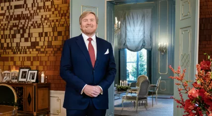 King Willem-Alexander at a photo shoot ahead of his 2022 Christmas Address in December