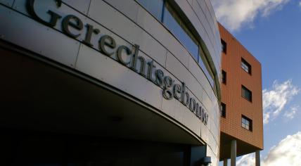 The entrance to the courthouse in Alkmaar, Noord-Holland, in 2010