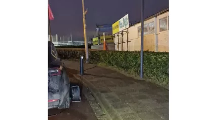 A Tesla found recharging off a street lamp in Oud-Beijerland, Zuid-Holland. 20 December 2022