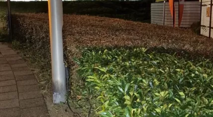 A Tesla found recharging off a street lamp in Oud-Beijerland, Zuid-Holland. 20 December 2022