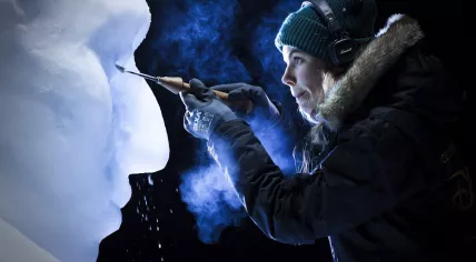 Ice sculptures at the Dutch Ice Sculpture Festival 2020