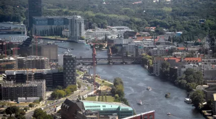 An aerial photo of Berlin, Germany taken in 2013