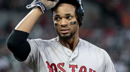 Xander Bogarts with the Boston Red Sox during a game against the Baltimore Orioles on August 10, 2018.