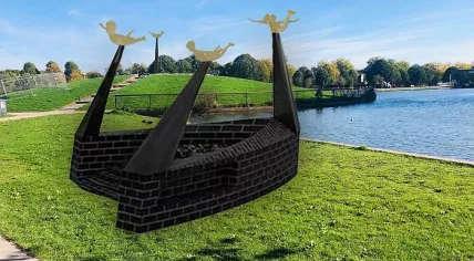 Concept of the slavery monument artist Patricia Kaersenhout will erect in Griftpark in Utrecht