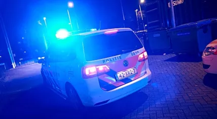 Police car at night